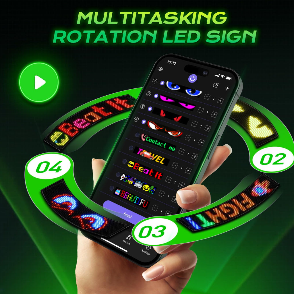 KJOY Bright Large Programmable LED Sign, 77''x8'' Flexible Scrolling LED Sign, Bluetooth App Control Custom Text Digital LED Display for Store, Schools, coffee, shop, Hotel