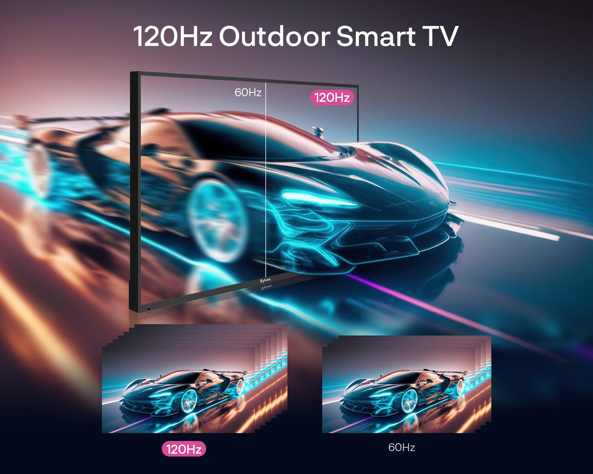 SYLVOX Outdoor TV, 55 inch Smart Waterproof Outdoor TV, 4K UHD Weatherproof