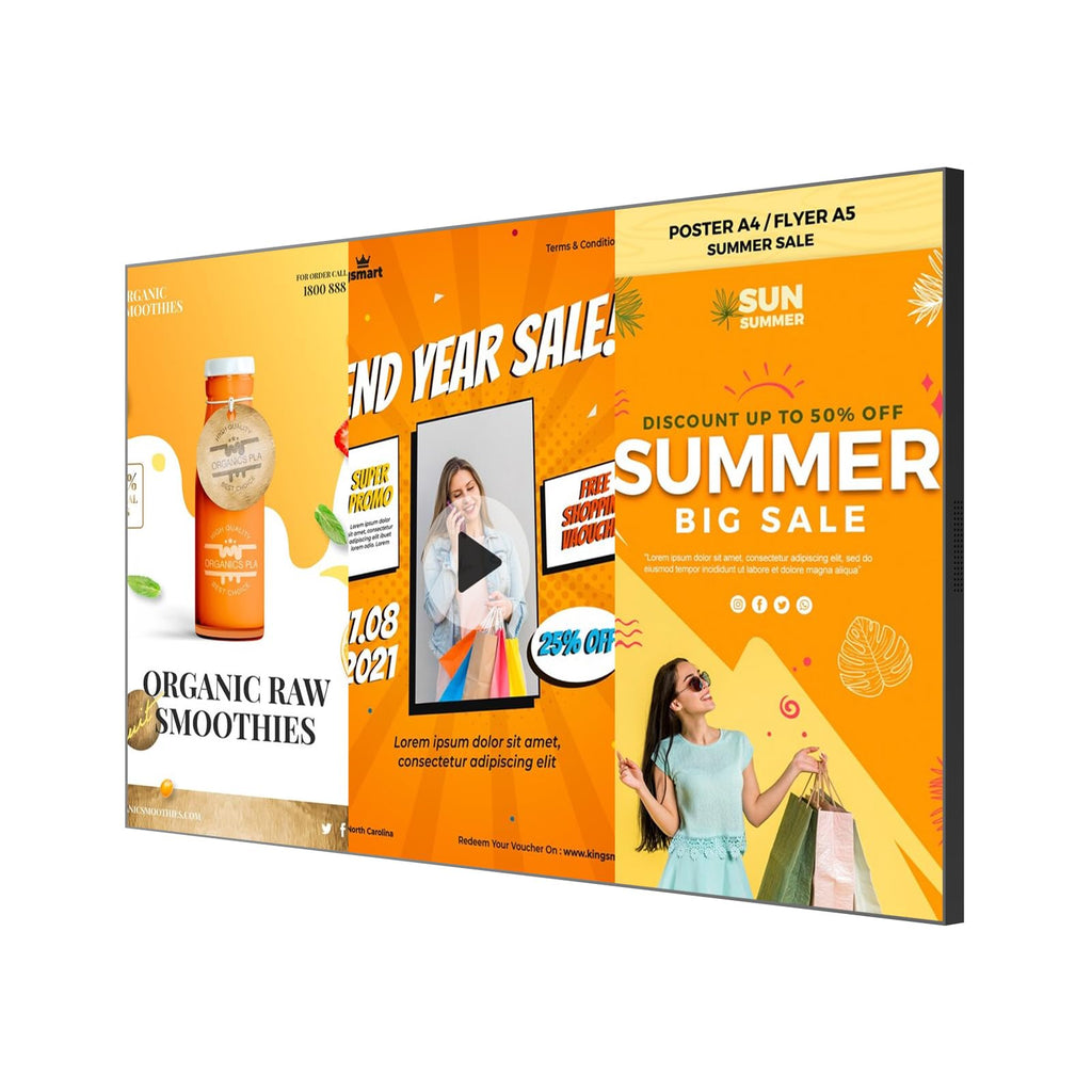 50" Digital Signage Display 1000-Nit 4K UHD Commercial Screen