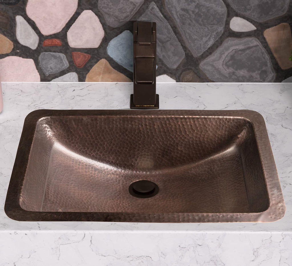 Monarch Abode Bathroom Sink â 21-Inch Venitian Dual Mount Undermount or Drop In Bathroom Sinks, Bathrooms Hand Hammered Matte Black Aluminum Vanity Sink for Countertop, Powder Room, Bath, or Restroom