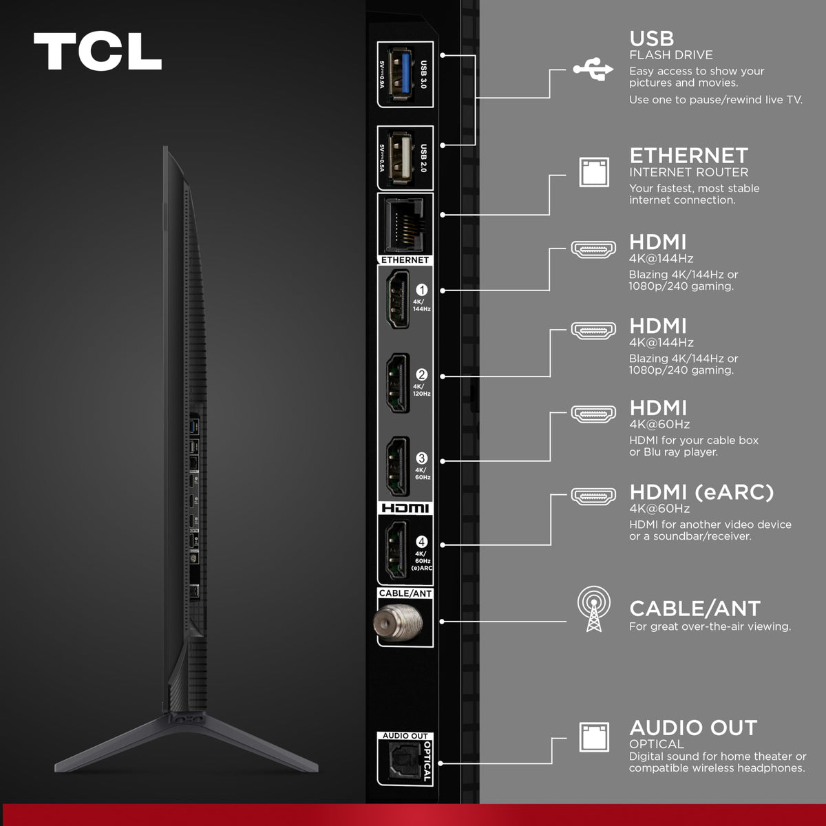 TCL 65-Inch QM64L Series | Mini LED QLED 4K HDR Gaming TV for Sports & Movies | 65QM64L, 2026 | 144Hz VRR, Dolby Vision Atmos, Alexa+ Voice Remote, Amazon Exclusive Smart Fire TV