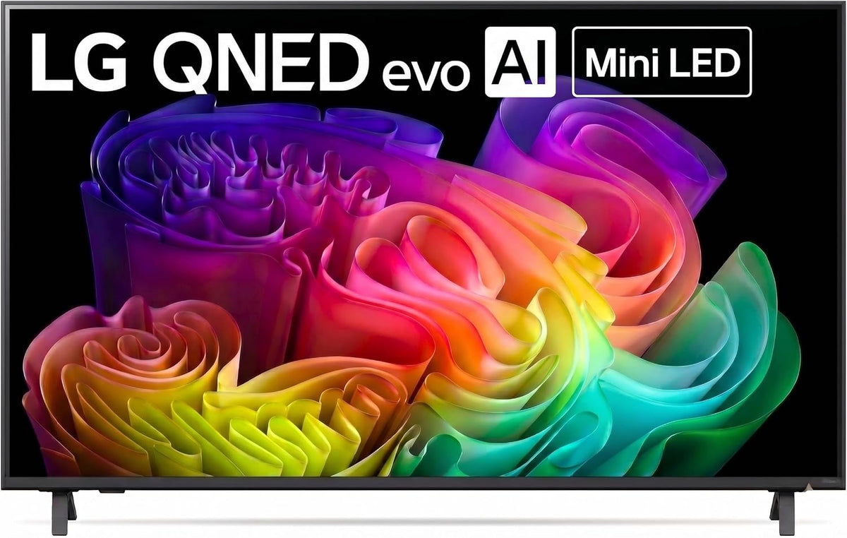 LG 85-Inch QNED evo AI Mini LED 4K Smart TV with a8 Gen3 Processor, Quantum Color, Dolby Vision, Dolby Atmos & 144Hz VRR Gaming Bundle with Deco Essentials 1-Year Extended Protection and HDMI Cables