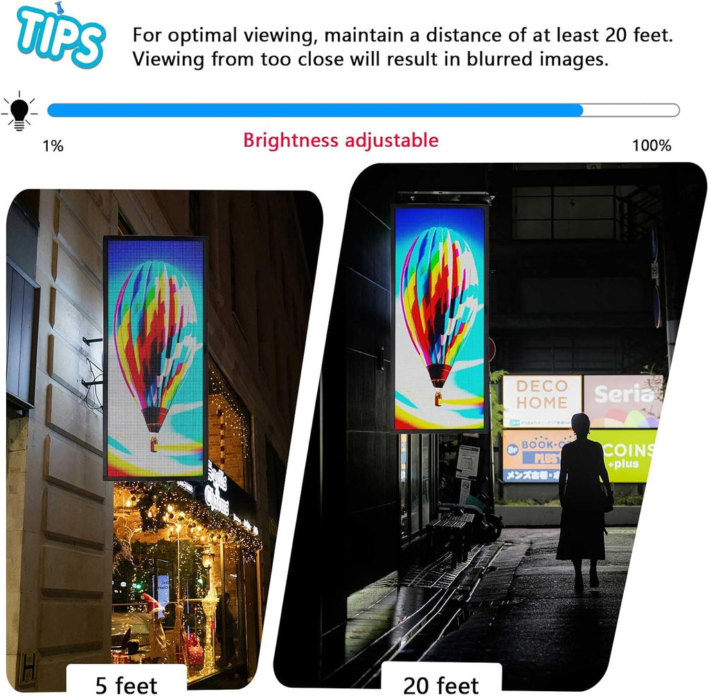 Led Sign Outdoor Programmable Scrolling Digital Open Neon P6 40''x17''