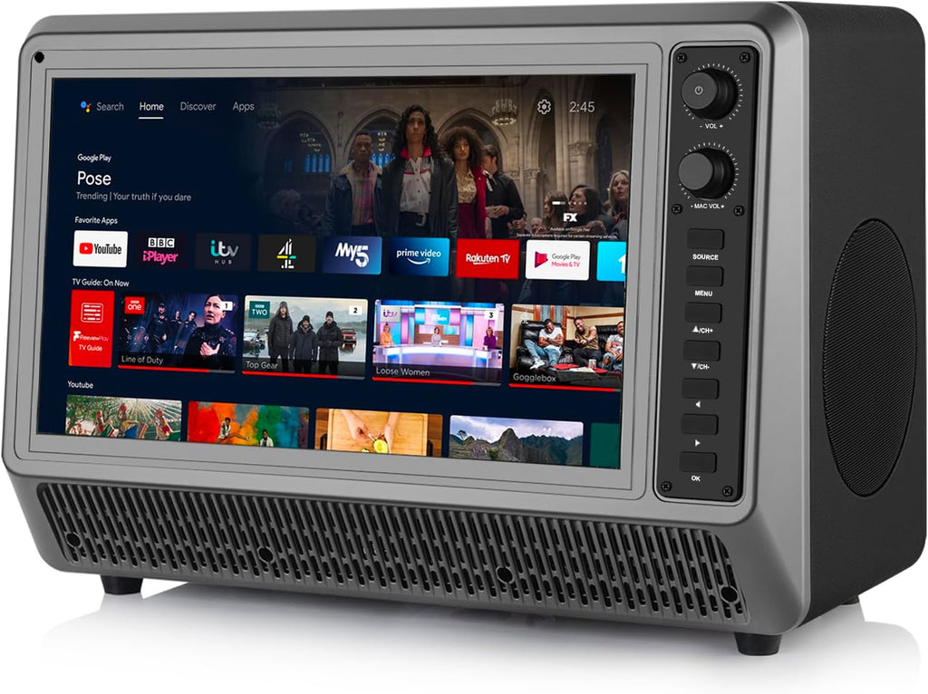 Feihe 15.6â Small Smart TV Built-in Bluetooth Speaker System, 200W Peak Power, 1080P FHD Smart Television with Wi-Fi/HDMI/USB/AUX for Home Entertainment & Camping