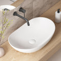 Large Bathroom Vessel Sinks: 24â³x14â³ Oval Bathroom Sink Bowl, Countertop Bathroom Sinks Ceramic Bathroom Vanity Sink Modern Vessel Sinks for Bathrooms