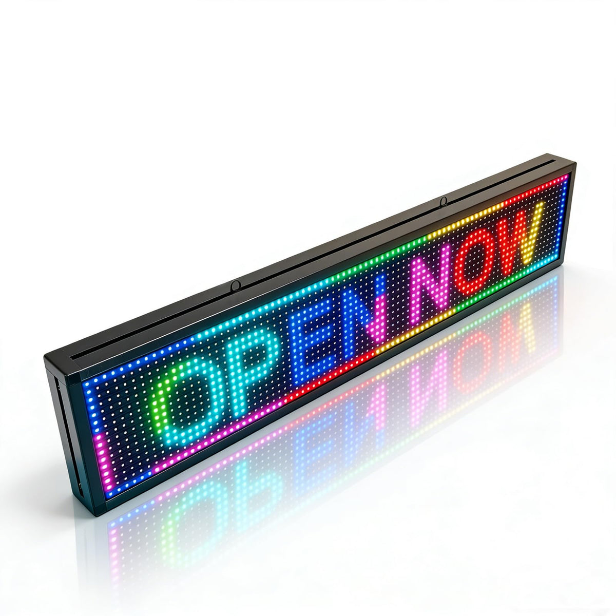 P3 Full Color Programmable LED Sign, IP65 Outdoor, WiFi Control, Support Custom Video, Electronic Message Board for Business, 40''Ã17''