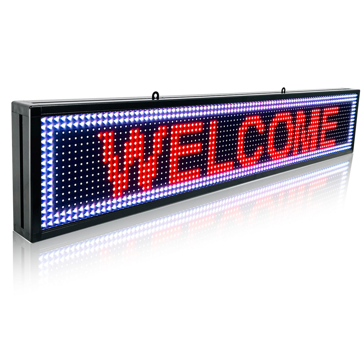 P6 Programmable Led Sign Custom Scrolling Outdoor Digital Signs For Businesses Display Screen Electronic Message Board Stock Ticker Advertising Pixel Led Panel Marquee 40"X17"