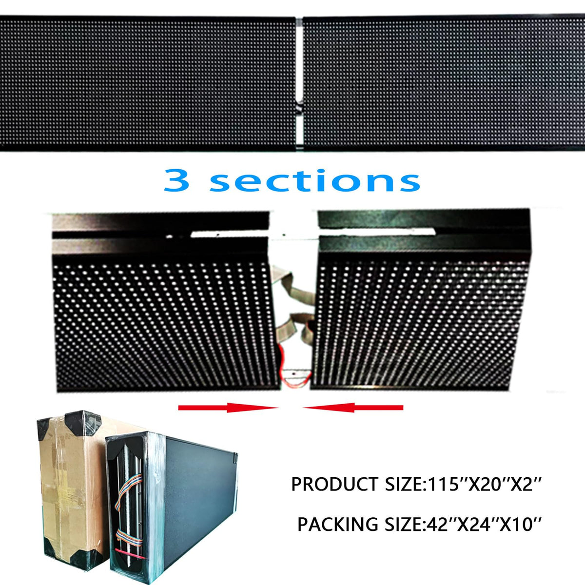 Led Sign Outdoor Programmable Scrolling Digital Open Neon P6 40''x17''