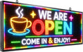 Outdoor P10 LED Message Sign 39"x14" Waterproof High Brightness WiFi Programmable Scrolling Text Display Board for Business, Storefront, Restaurant, Church, Events