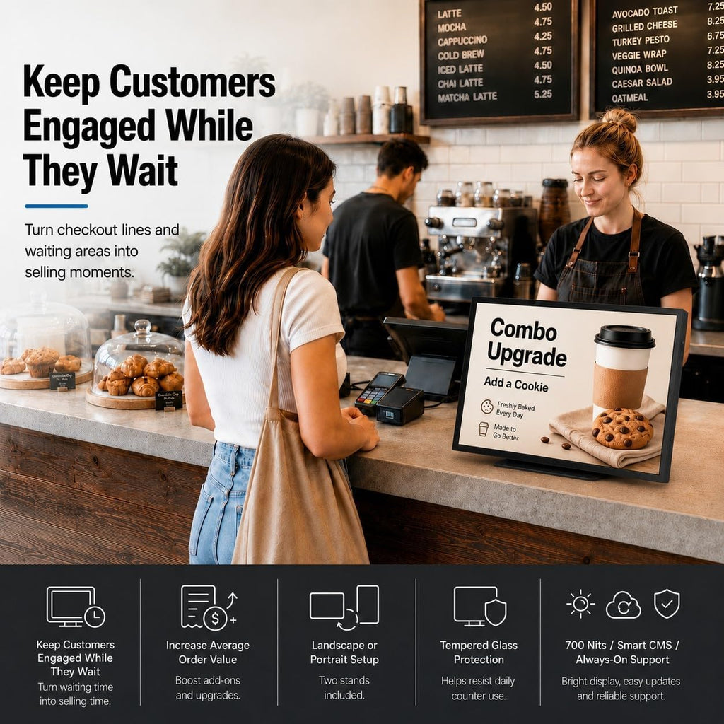 18.5" Countertop Digital Signage Display
