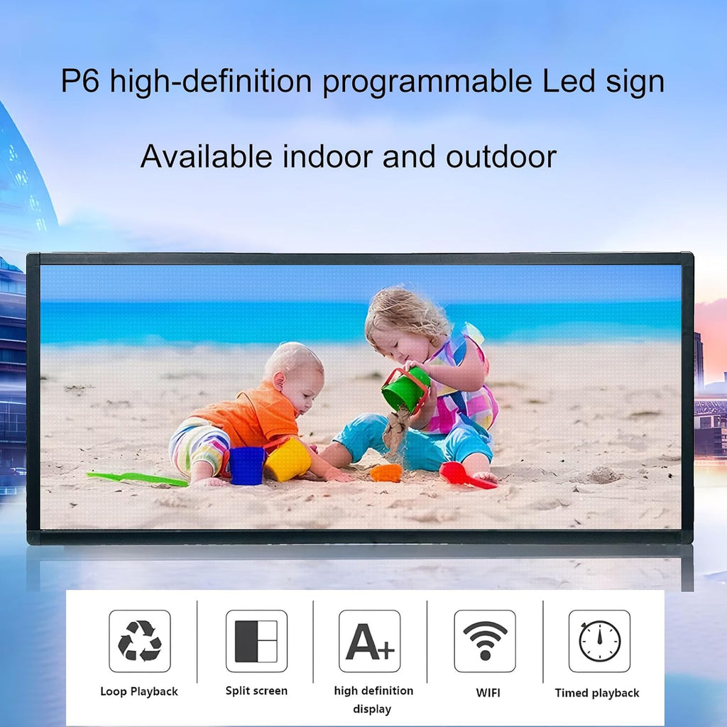 P6 Programmable LED Sign,Full Color Digital Message Board 40"X17"