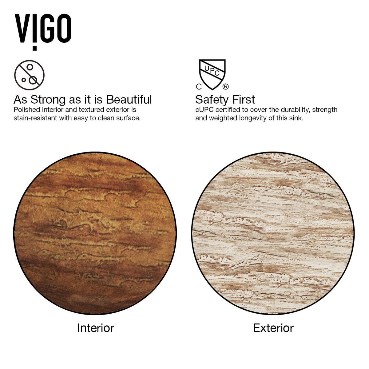 Vigo Vessel Sink Brown - 23â Artistic Rectangular Bathroom Vessel Sink, Tempered Glass Above Counter Sink with NonStickShield & QuickDrain, Modern Luxury Design