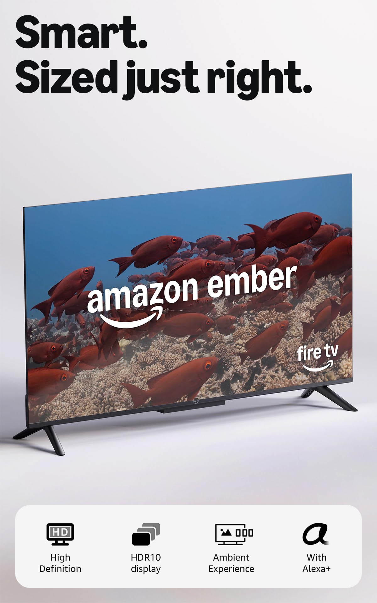 Amazon Ember 40" 2-Series with Fire TV (newest model), HD smart TV with Alexa Voice Remote Enhanced, fast streaming, Dolby Audio, Ambient Experience, free and live TV, find shows faster with Alexa+