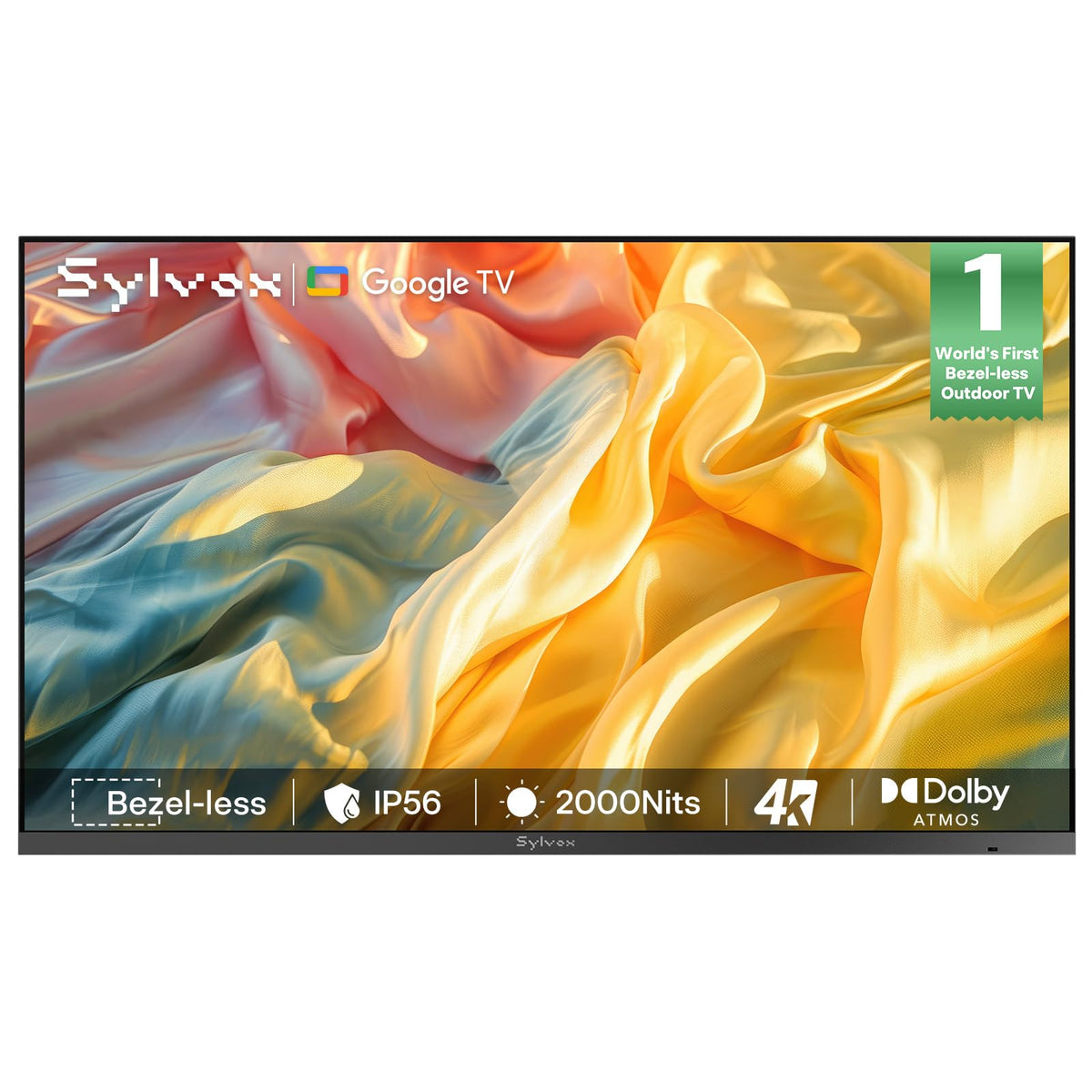 SYLVOX Outdoor TV, 55 inch Smart Waterproof Outdoor TV, 4K UHD Weatherproof