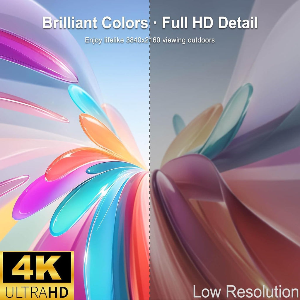 360SPB 55" Outdoor TV, 4K Ultra HD Google TV, 1000nits Sunlight Outdoor TVs, IP65 Weatherproof TV, Voice Control, Screen Mirroring, Compatible with Dolby, Family Patios & Terraces, Local News, Sports