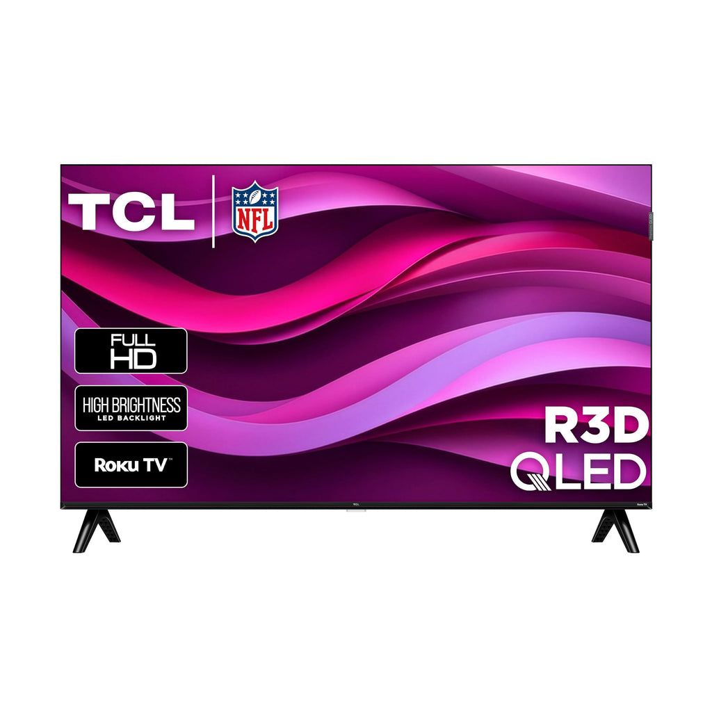 TCL 32-Inch Class R3D Series QLED Roku Smart TV | FullView Bezel-Less Design, Google Cast & AirPlay 2 | Television for Bedroom, Dorm & Kitchen (32R3D, 2026) Streaming Live Local News, Sports & Movies