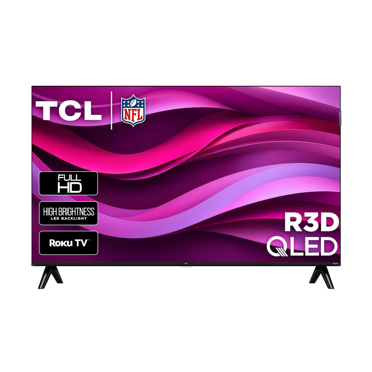 TCL 32-Inch Class R3D Series QLED Roku Smart TV | FullView Bezel-Less Design, Google Cast & AirPlay 2 | Television for Bedroom, Dorm & Kitchen (32R3D, 2026) Streaming Live Local News, Sports & Movies