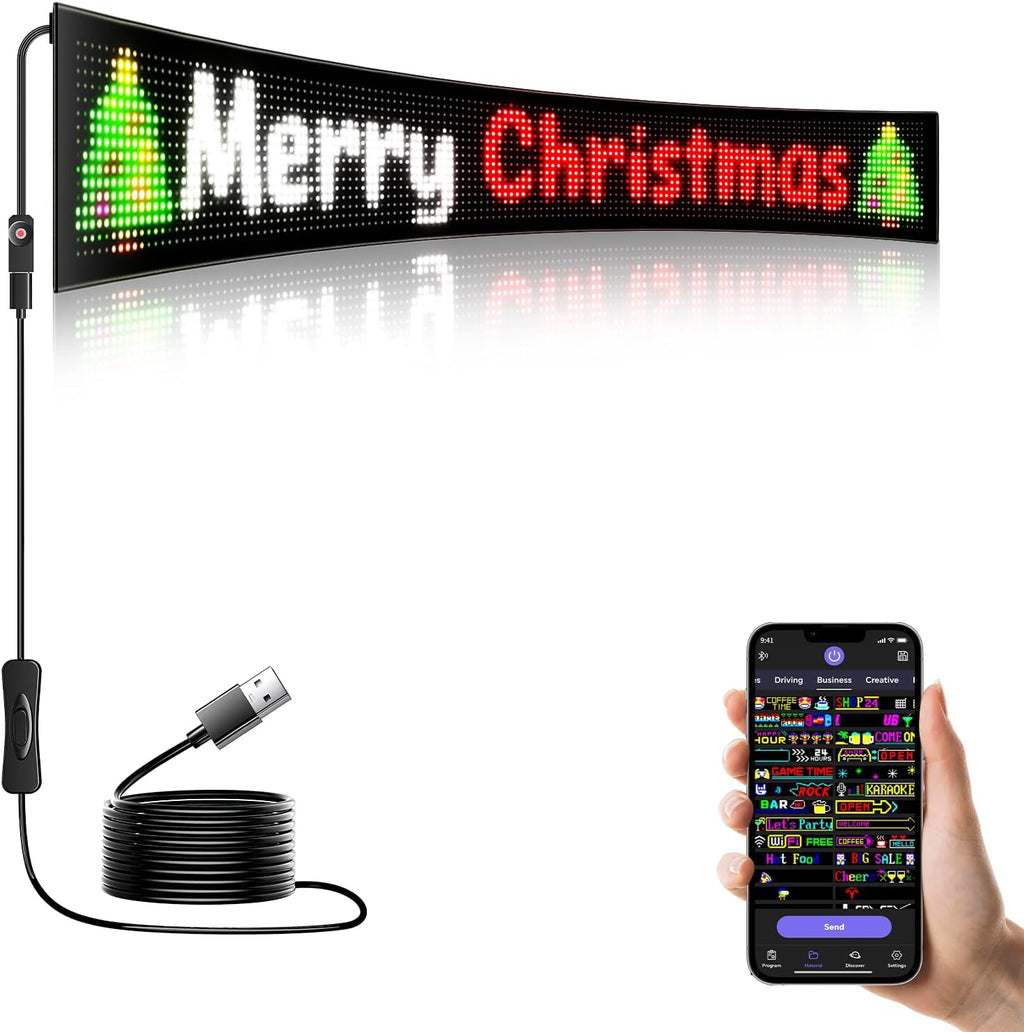 LED signs for business,APP control DIY text,LED window ads display screen