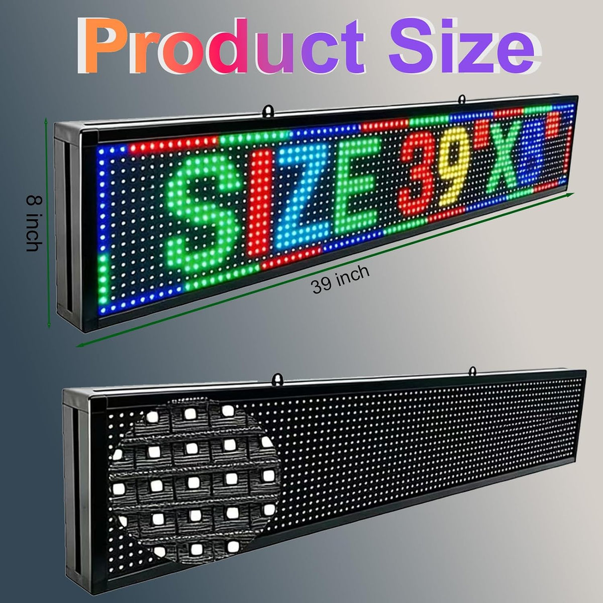 Programmable Led Sign Outdoor P10 39"x8" Led Digital Advertising Display