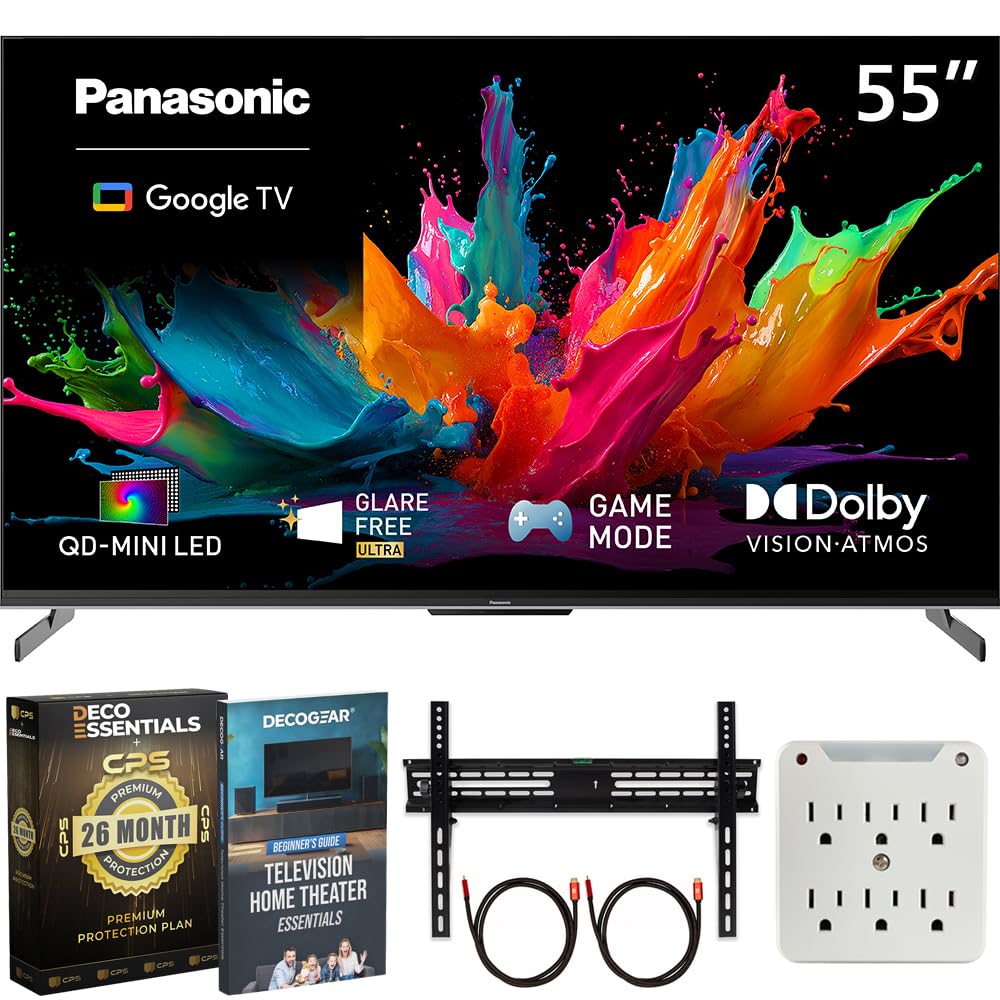 Panasonic 65" W85C 4K 60Hz QD-Mini LED Google TV (2026) TN-65W85CPS Bundle