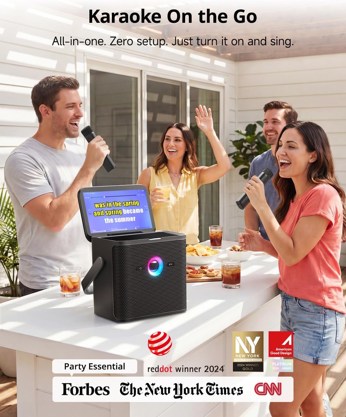 Ikarao Karaoke Machine with Lyrics Display, Professional Karaoke System