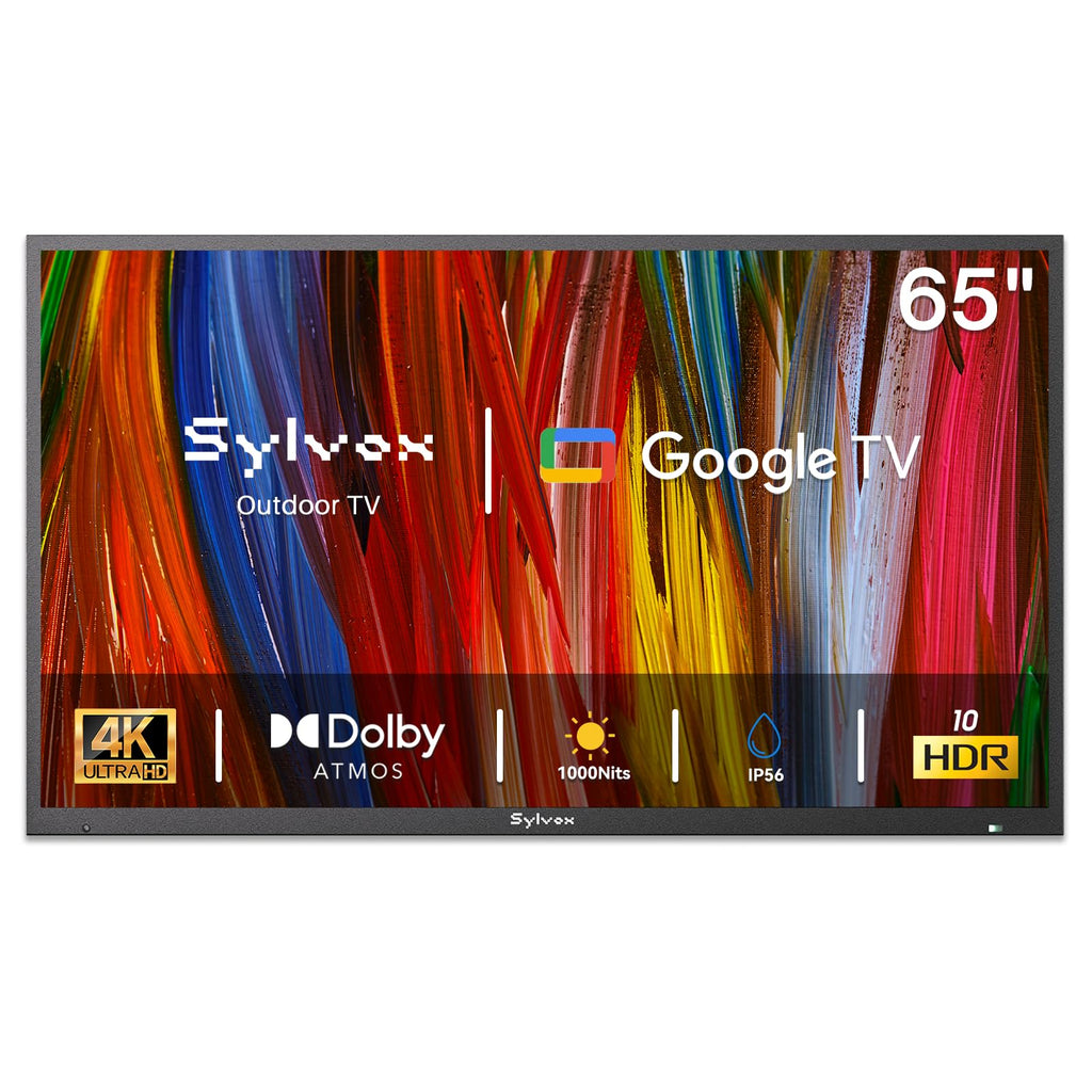 SYLVOX Outdoor TV, 55 inch Smart Waterproof Outdoor TV, 4K UHD Weatherproof