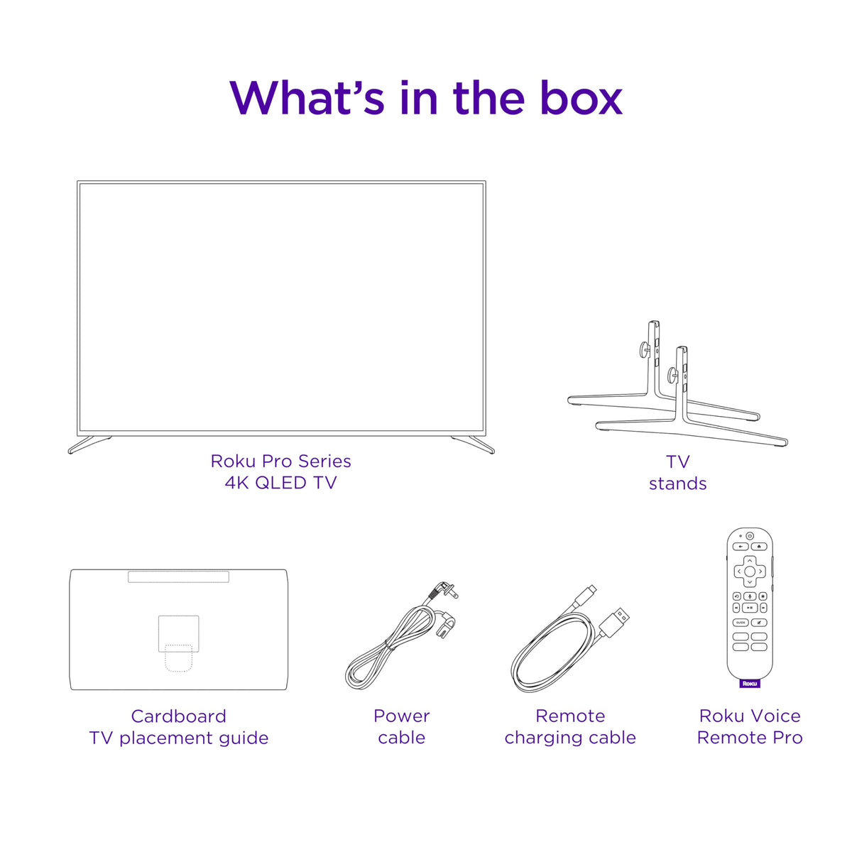 Roku Smart TV â 55-Inch Pro Series 4K QLED RokuTV with Backlit Roku Voice Remote Pro, Dolby Vision IQ, 120Hz Refresh Rate â Live Local News, Sports, Gaming