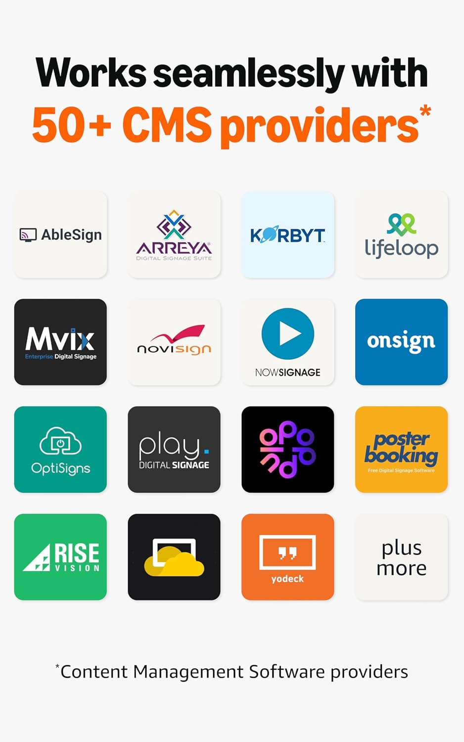 Amazon Signage Stick â Professional Digital Signage 4K Media Player â Designed for Businesses of All Sizes, Easy Setup with free Mobile App, and CMS Compatibility