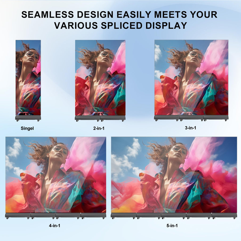 43 Inch Outdoor Digital Signage A-Frame Displays, Rechargeable Digital LCD Kiosks, Moveable Commercial Totem, IP65 Waterproof, Auto Adjustment 2000nits High Brightness Screen, High Capacity Battery for Restaurant/Bar/Food Truck/Store