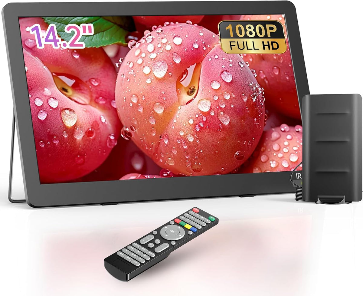 NORTHING 14.2" Portable TV with Antenna,1080P Rechargeable TV
