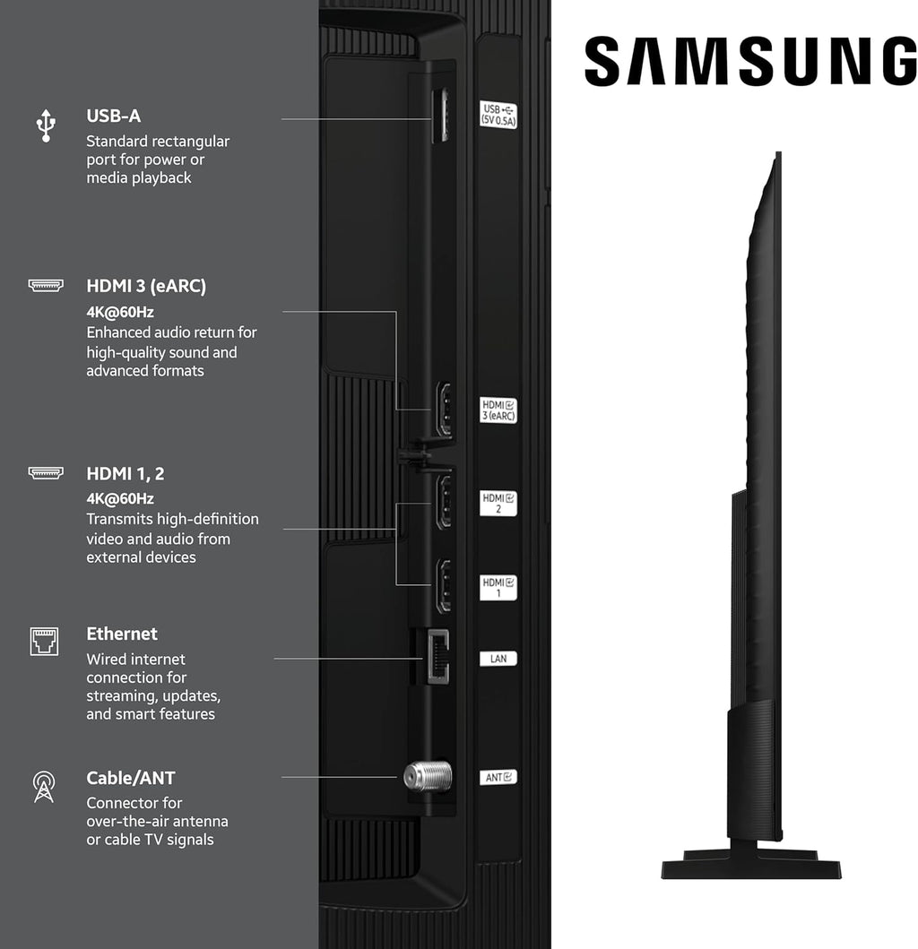 Samsung QN43Q7FAAFXZA 43 Inch QLED Q7F 4K Vision AI Smart TV with a 2 Year Amber Protection Plan (2025)