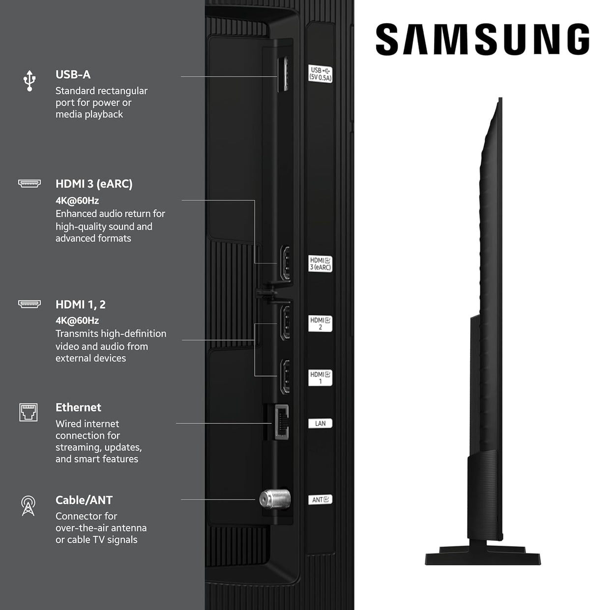 Samsung QN43Q7FAAFXZA 43 Inch QLED Q7F 4K Vision AI Smart TV with a 2 Year Amber Protection Plan (2025)
