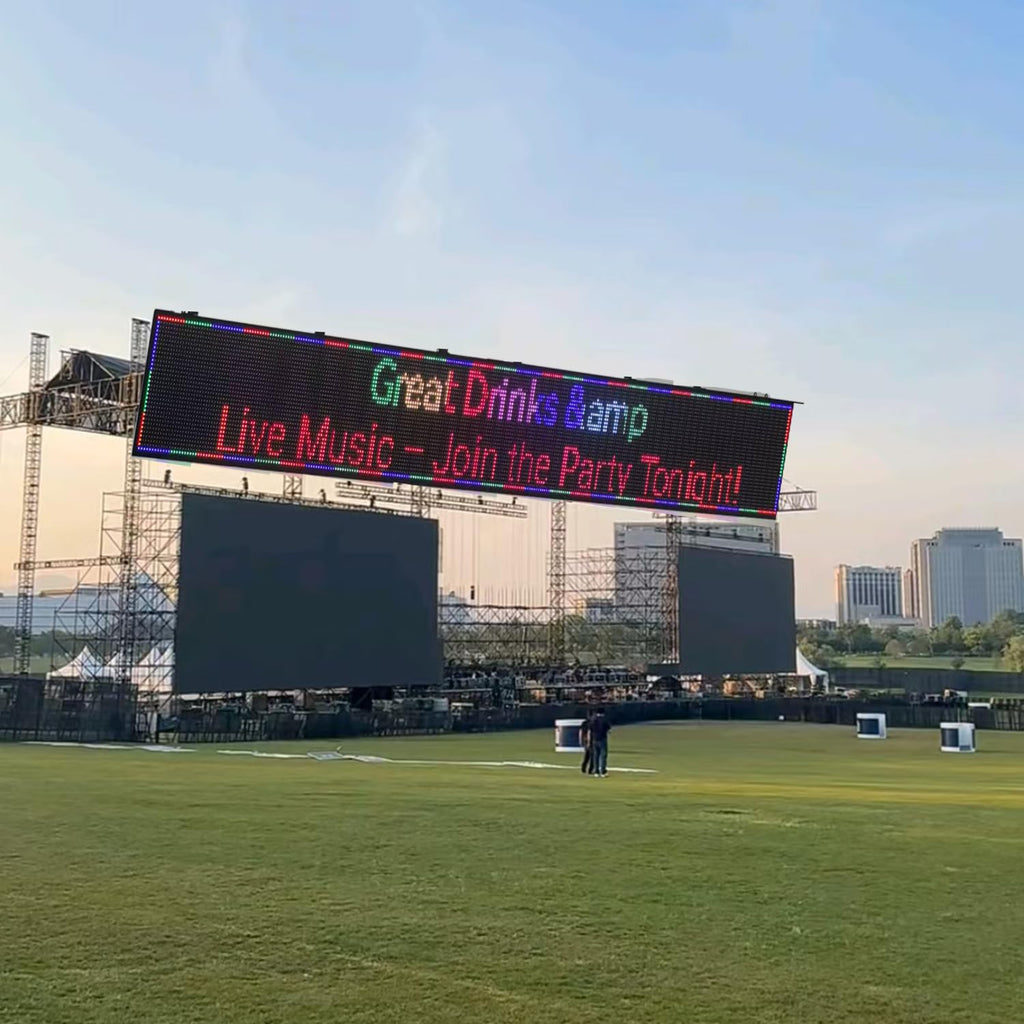P10 Programmable LED SIGN 40"Ã8" Scrolling LED Display, High Brightness & IP65 Waterproof Indoor Outdoor Digital Signage led screen, Open Signs Welcome Sign for Store Business Advertising