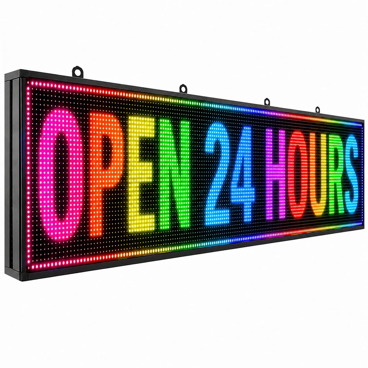 CX 65 x 34 Inch P5 Outdoor LED Sign, 320 x 160 Full-Color RGB Message Board with WiFi, Mobile App and USB Control, IP65 Display for Scrolling Text, Images and Video