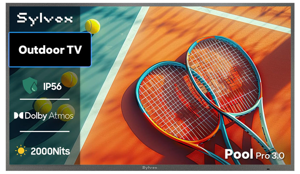 SYLVOX Outdoor TV, 85'' Mini LED QLED, 3500 Nits Extreme Brightness, 120Hz
