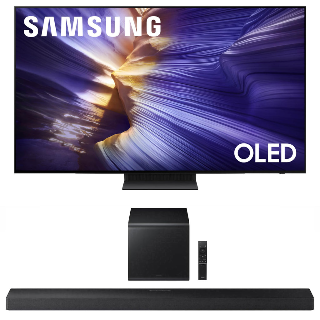 Samsung QN77S90FAFXZA 77 Inch 4K OLED Smart TV with a HW-Q800F Q Series Soundbar 5.1.2 Ch Subwoofer (2025)