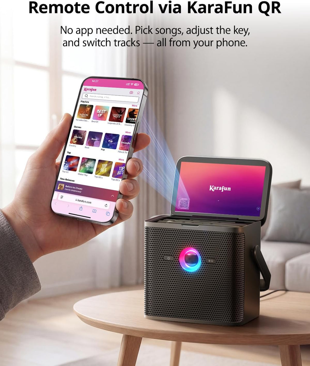Ikarao Karaoke Machine with Lyrics Display, Professional Karaoke System