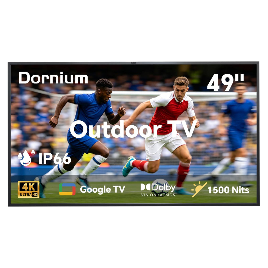 55 Inch Outdoor TV, 1500 Nits Hight Brightness, IP66 Waterproof TV