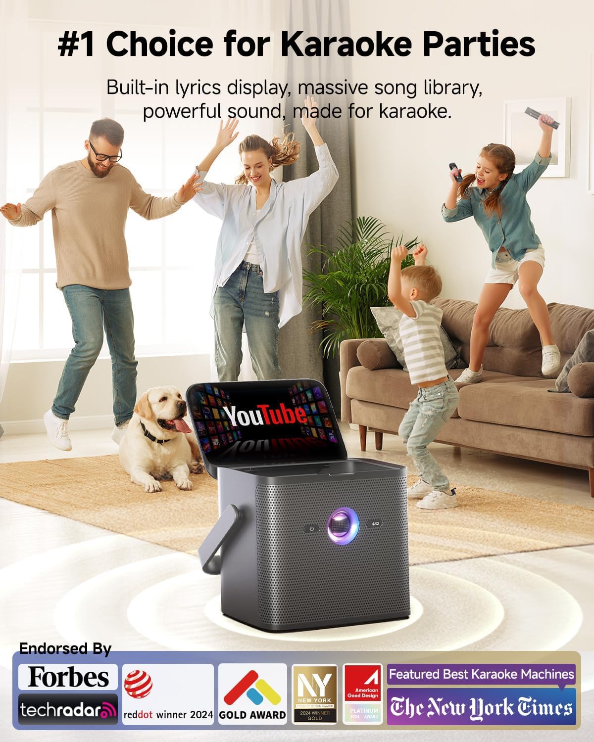 Ikarao Karaoke Machine with Lyrics Display, Professional Karaoke System