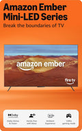 Amazon Ember 75" Mini-LED Series with Fire TV (newest model), QLED 4K UHD smart TV, Dolby Vision IQ, 144hz gaming mode, Ambient Experience, find shows faster with Alexa+