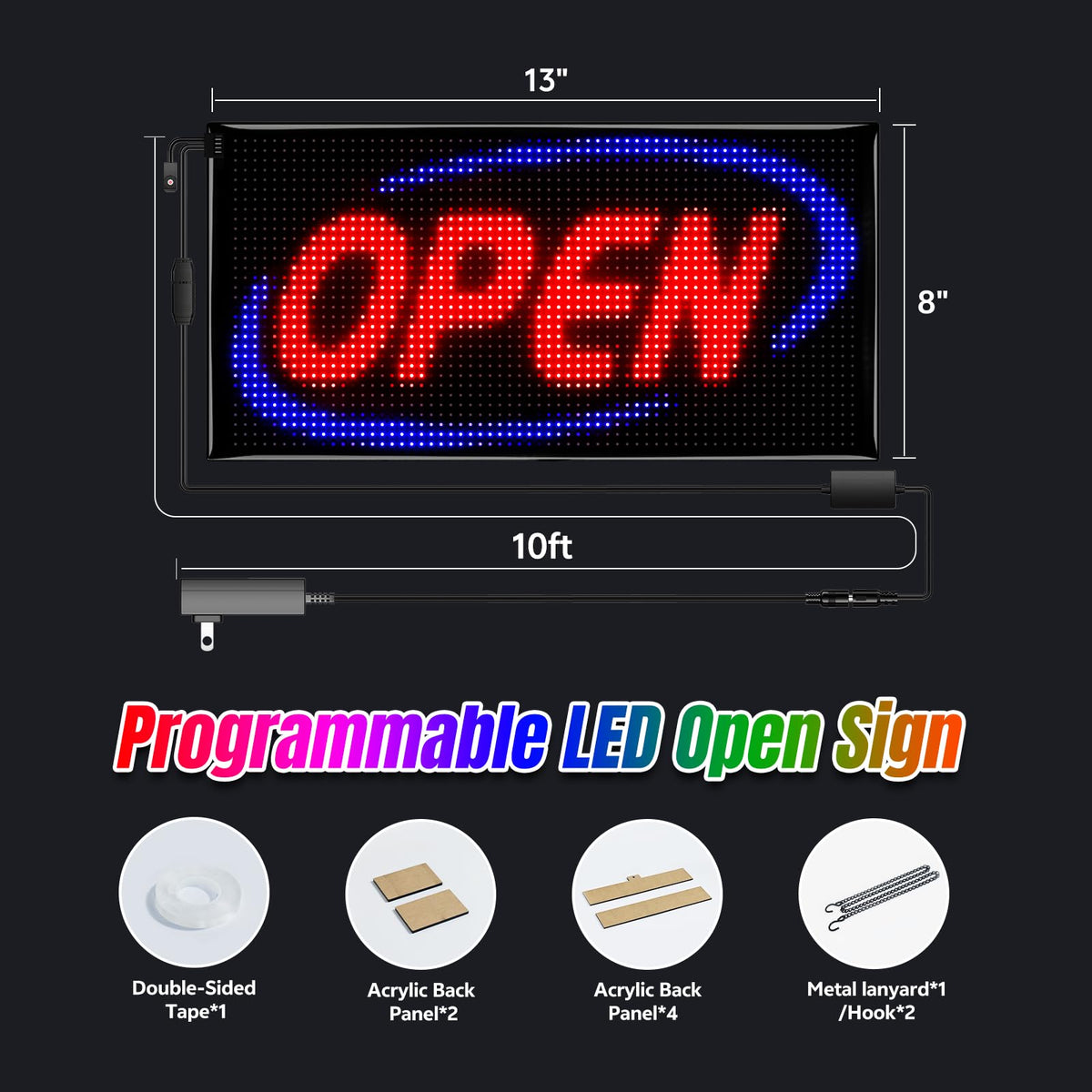 LED signs for business,APP control DIY text,LED window ads display screen