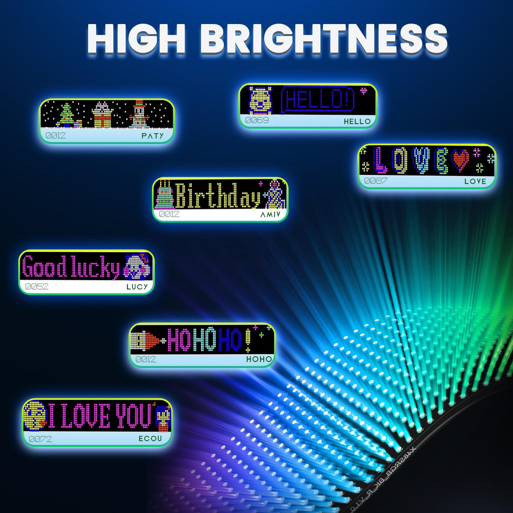 Rayhome 58''x8'' Large Multiple Programmable LED Sign, Full Color Bright Scrolling LED Signs, Bluetooth APP Control Custom Text Pattern Animation digital Display for Store Hotel Bar