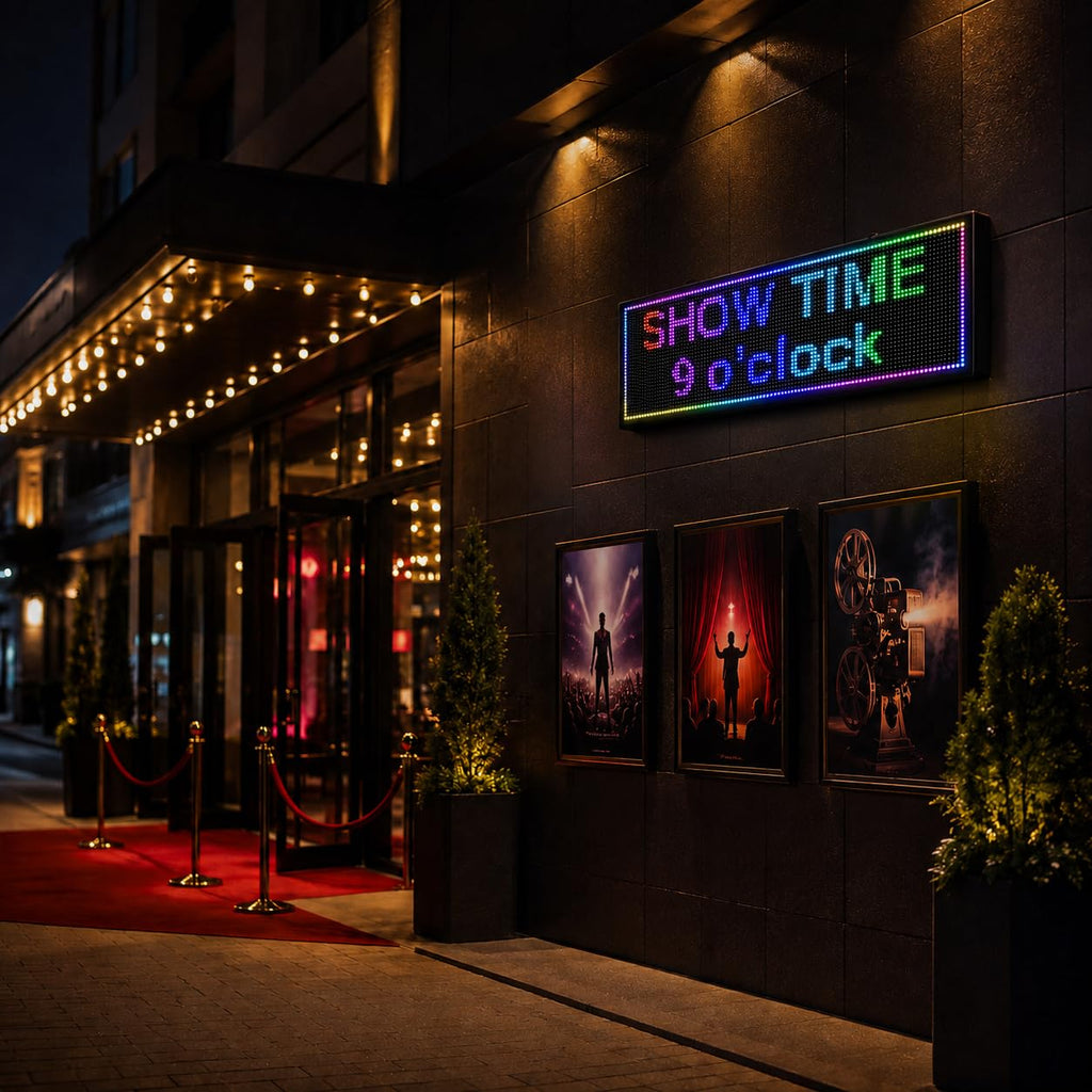 P10 Programmable LED SIGN 40"Ã8" Scrolling LED Display, High Brightness & IP65 Waterproof Indoor Outdoor Digital Signage led screen, Open Signs Welcome Sign for Store Business Advertising