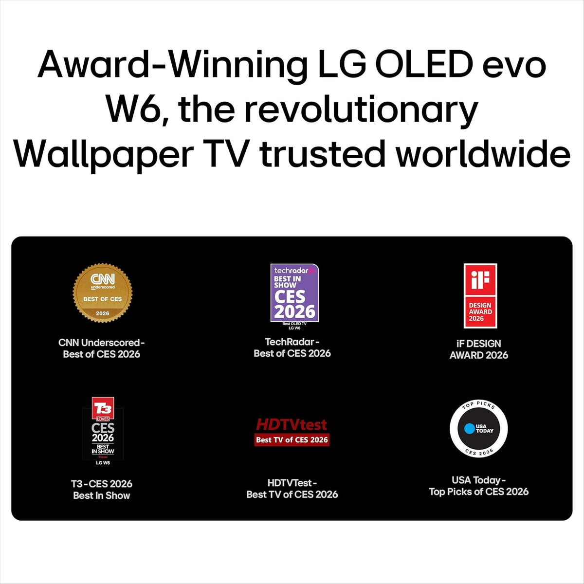 LG 83-Inch OLED evo AI 4K W6 Wallpaper Series Smart TV, 2026 Model