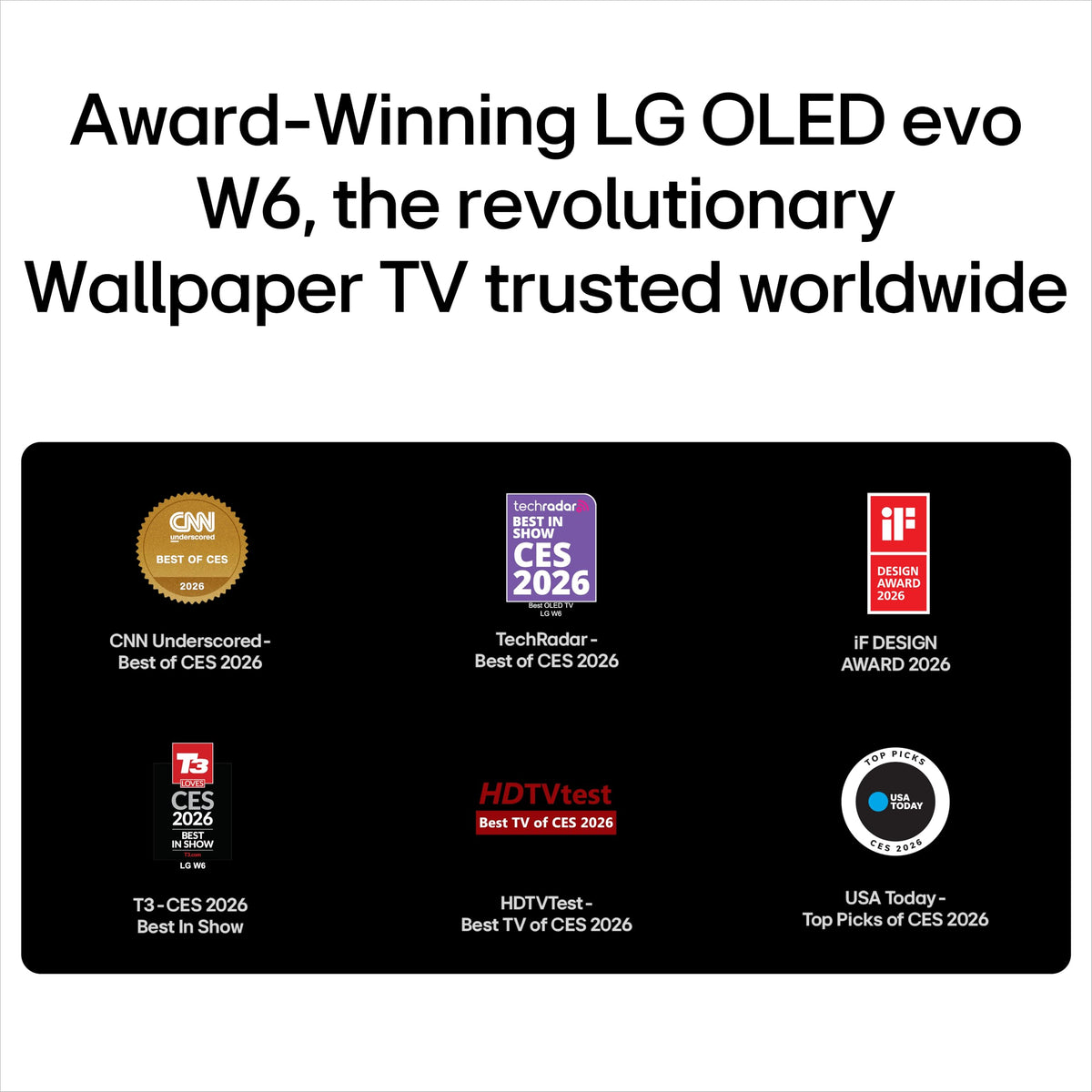 LG 83-Inch OLED evo AI 4K W6 Wallpaper Series Smart TV, 2026 Model