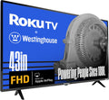Westinghouse Roku TV - 43 Inch Smart TV, 1080P FHD Television with Wi-Fi Connectivity and Mobile App, Flat Screen, Bluetooth, Compatible with Apple AirPlay, Alexa and Google Assistant