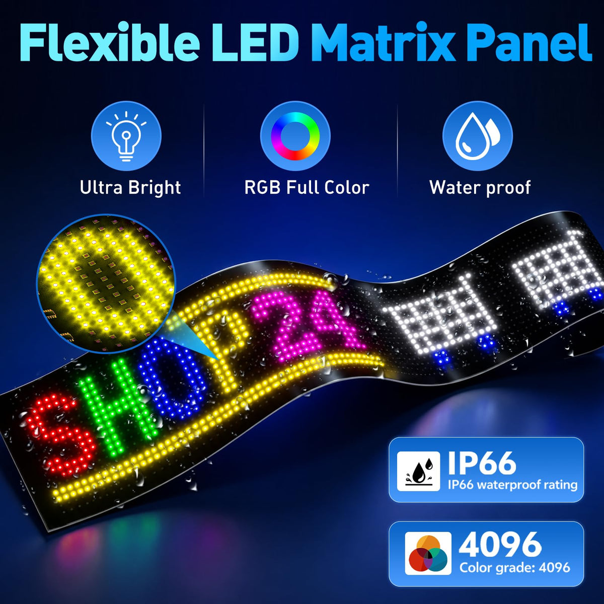 LED signs for business,APP control DIY text,LED window ads display screen