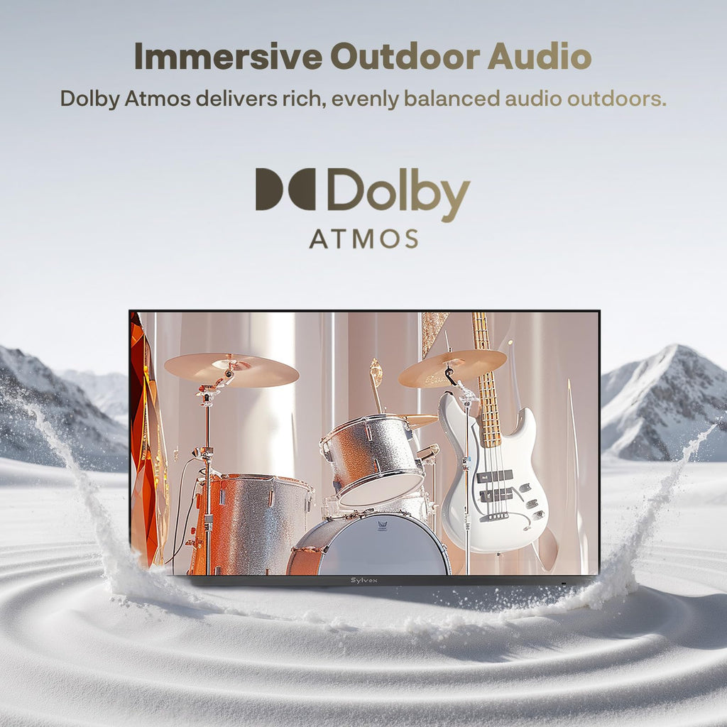 SYLVOX Outdoor TV, 55 inch Smart Waterproof Outdoor TV, 4K UHD Weatherproof
