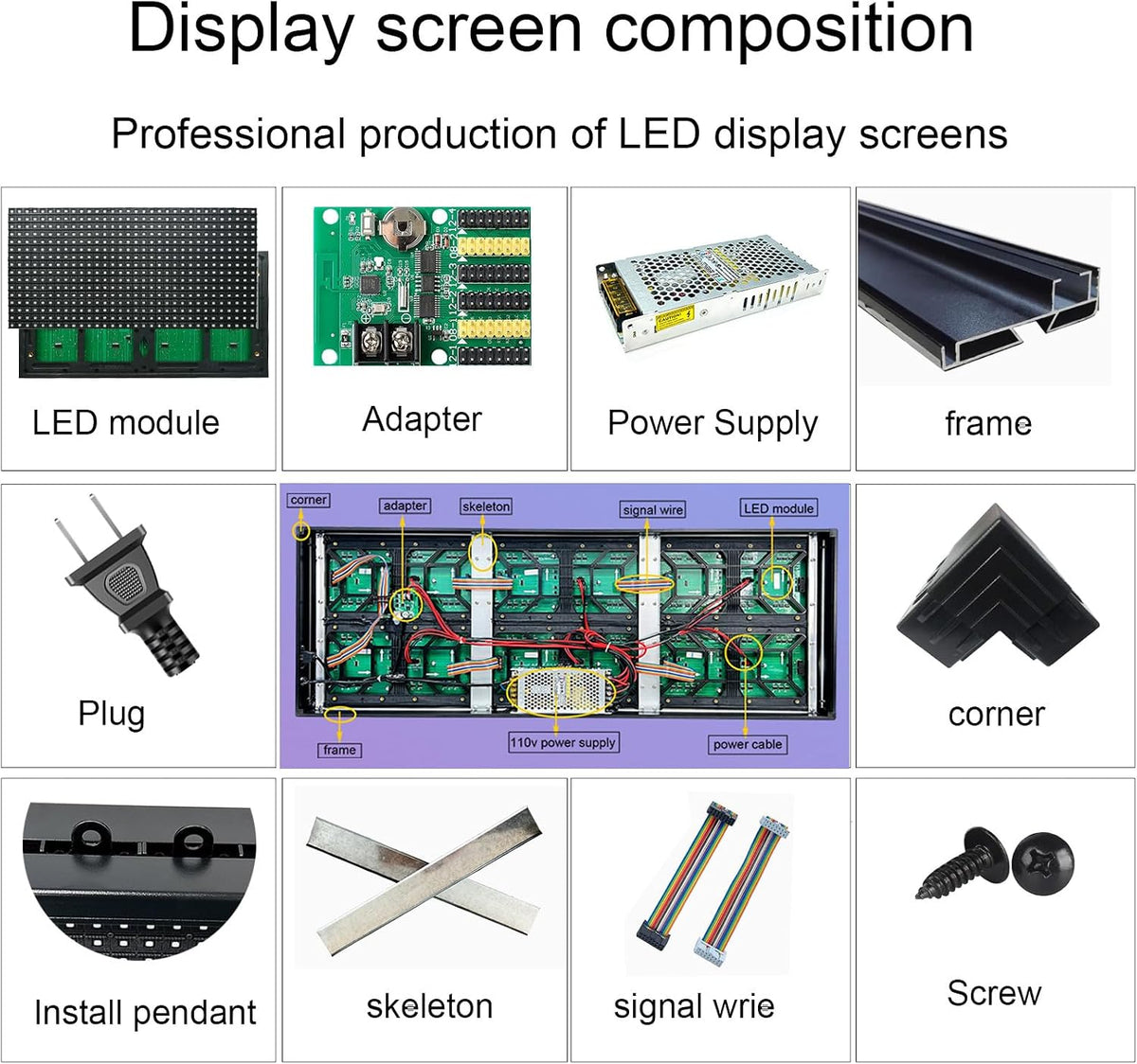 P6 Programmable LED Sign,Full Color Digital Message Board 40"X17"