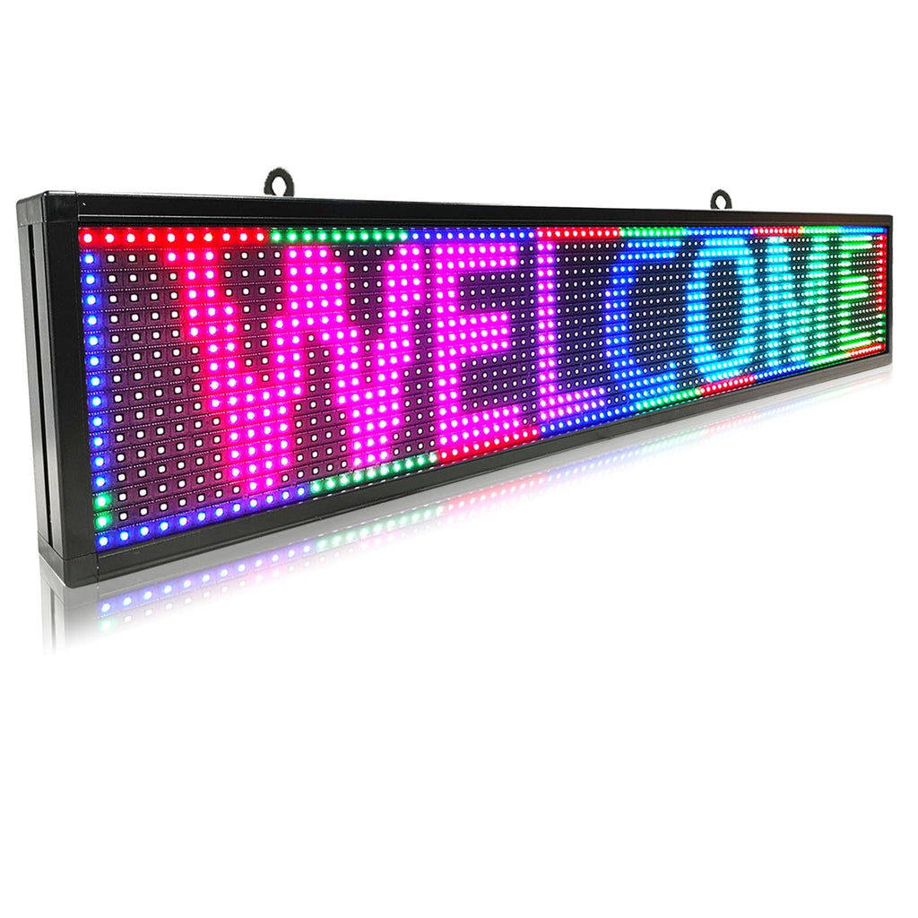 Led Sign Outdoor Programmable Scrolling Digital Open Neon P6 40''x17''
